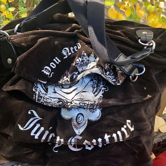 Juicy Couture Handbags - Juicy Couture Velvet Ruffle Tote Travel Bag